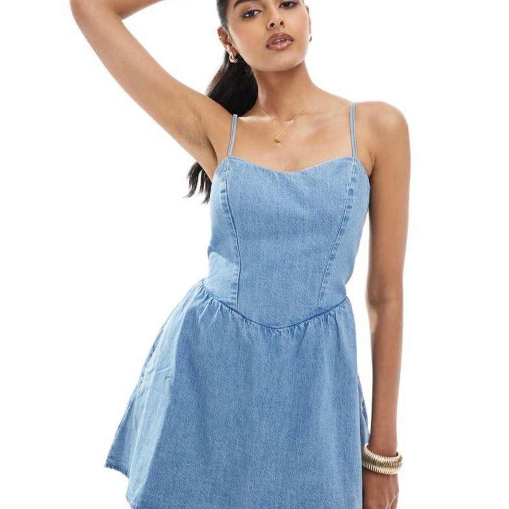 Hollister Light Blue Denim Mini Dress - Picture 4 of 6